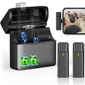 AUXCO 2 Pack Wireless Lavalier Microphone